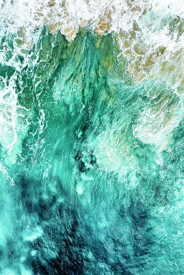 Aerial Summer - Aqua Waves Photograph by Philippe HUGONNARD