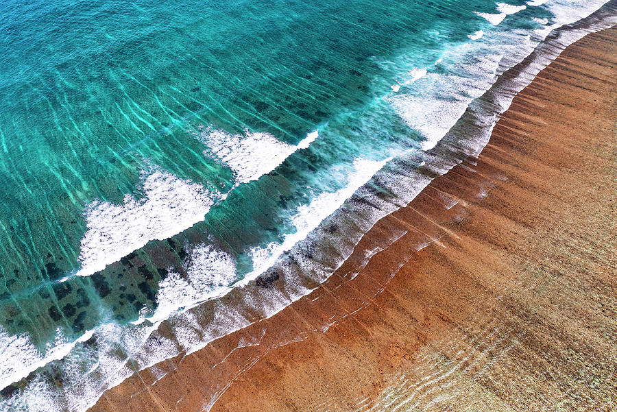 Aerial Summer - Coral Reef Beach Photograph by Philippe HUGONNARD