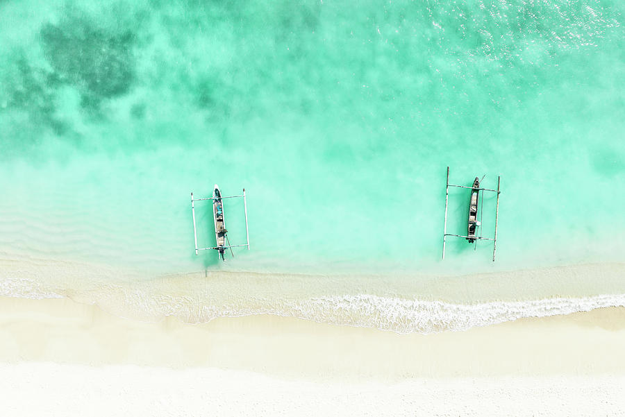 Aerial Summer - Crystal Clear Waters Photograph by Philippe HUGONNARD