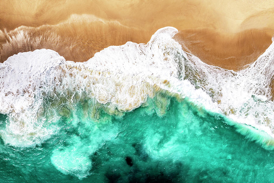 Aerial Summer - Golden Beach Sand Photograph by Philippe HUGONNARD