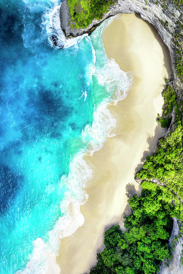 Aerial Summer - Half Beach Heart Photograph by Philippe HUGONNARD