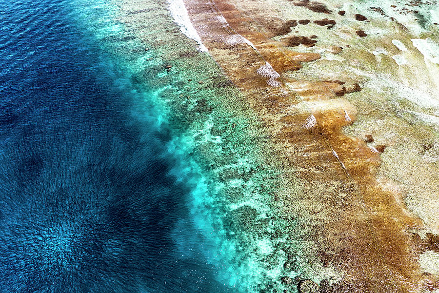 Aerial Summer - Ocean Depth Photograph by Philippe HUGONNARD