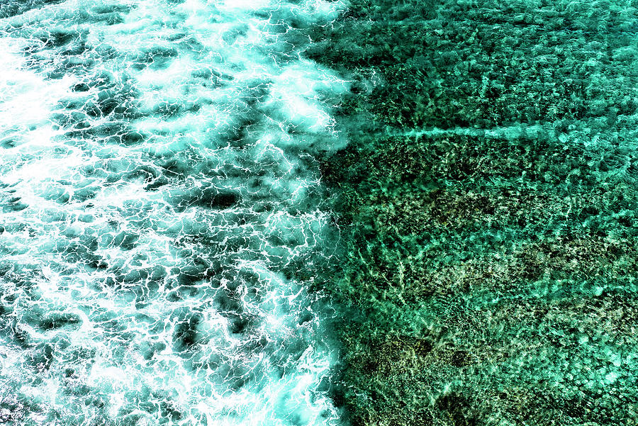 Aerial Summer - Ocean Wave Foam Photograph by Philippe HUGONNARD