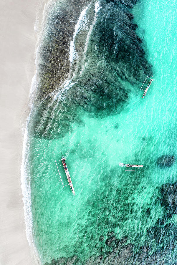 Aerial Summer - Silver Beach Photograph by Philippe HUGONNARD