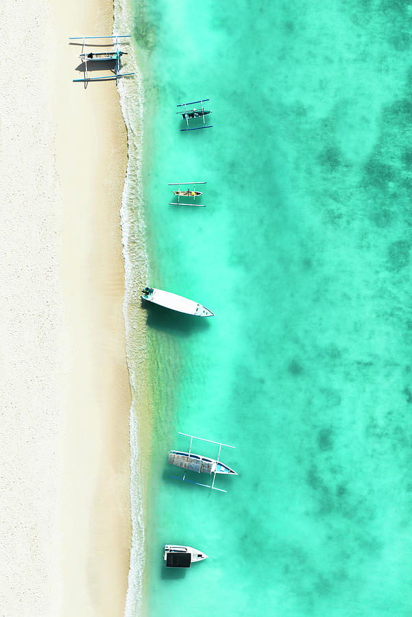 Aerial Summer - Turquoise Beach Photograph by Philippe HUGONNARD