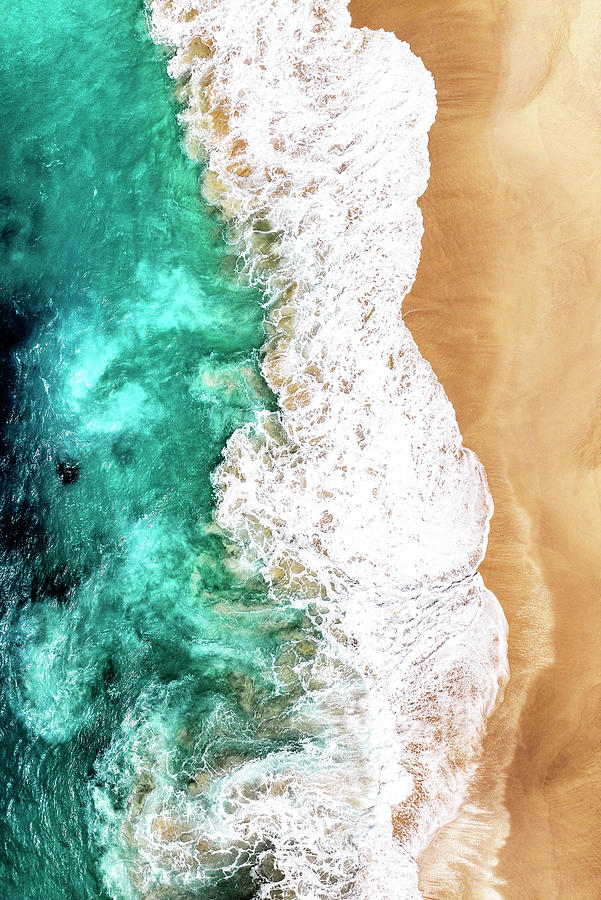 Aerial Summer - Turquoise Ocean Waves Photograph by Philippe HUGONNARD