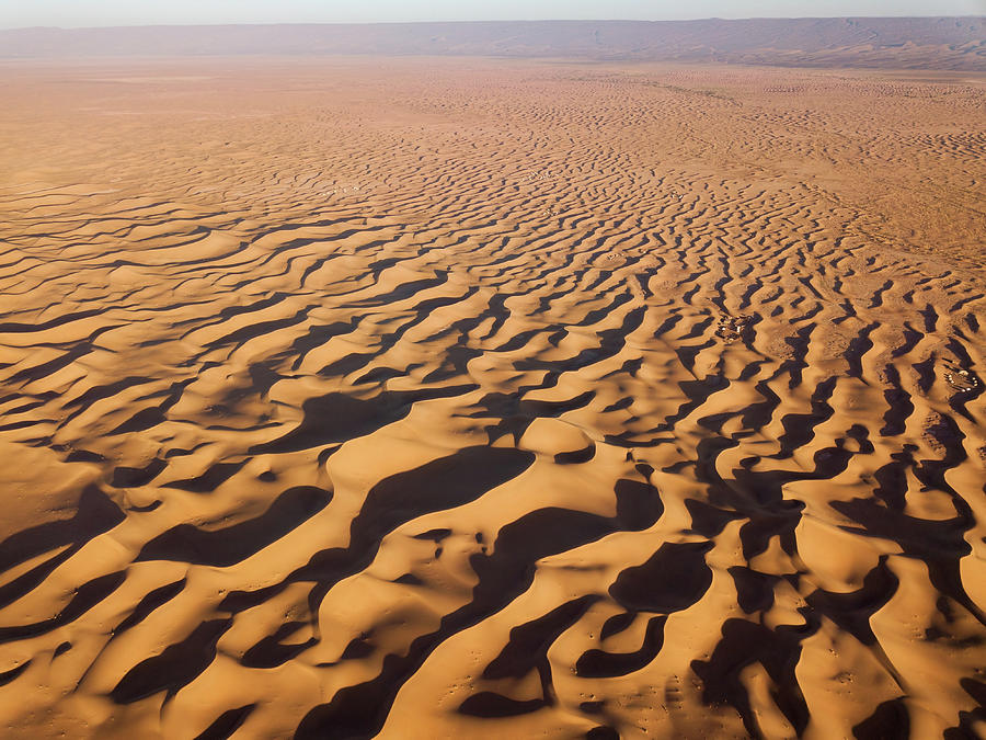 Aerial top high view landscape in desert Photograph by Mikhail Kokhanchikov
