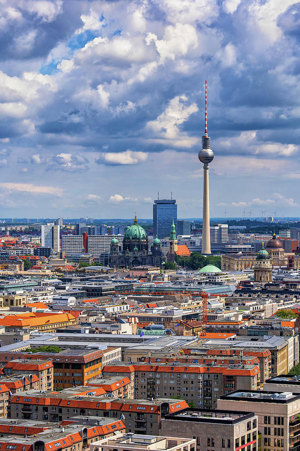 Aerial View Cityscape Of Berlin Photograph by Artur Bogacki