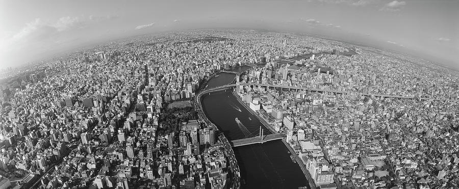Aerial view of a city, Tokyo Prefecture, Japan Photograph by Panoramic Images