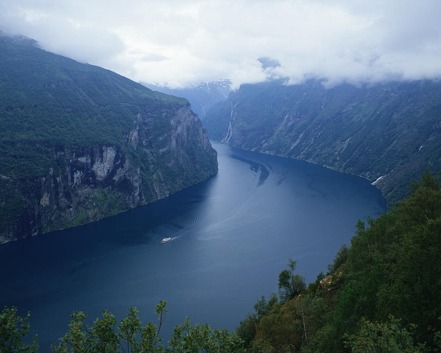 Aerial view of a fiord in Norway Photograph by Mixa
