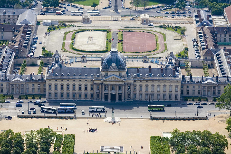 Aerial view of a government building, Ecole Militaire, Paris, France Photograph by Glowimages