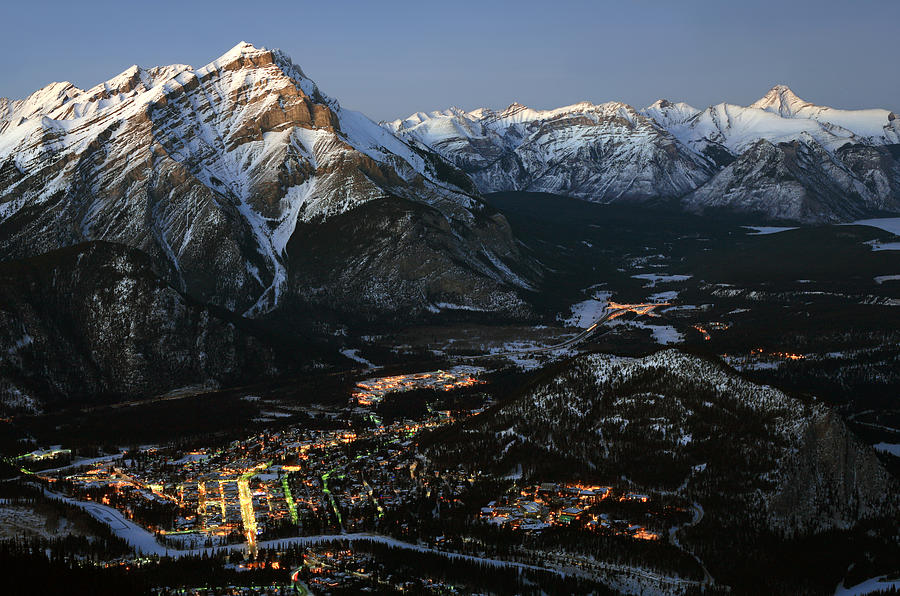 Aerial View of Banff Alberta Canada in Winter Photograph by ImagineGolf Aerial View of Banff Alberta Canada in Winter Photograph by ImagineGolf