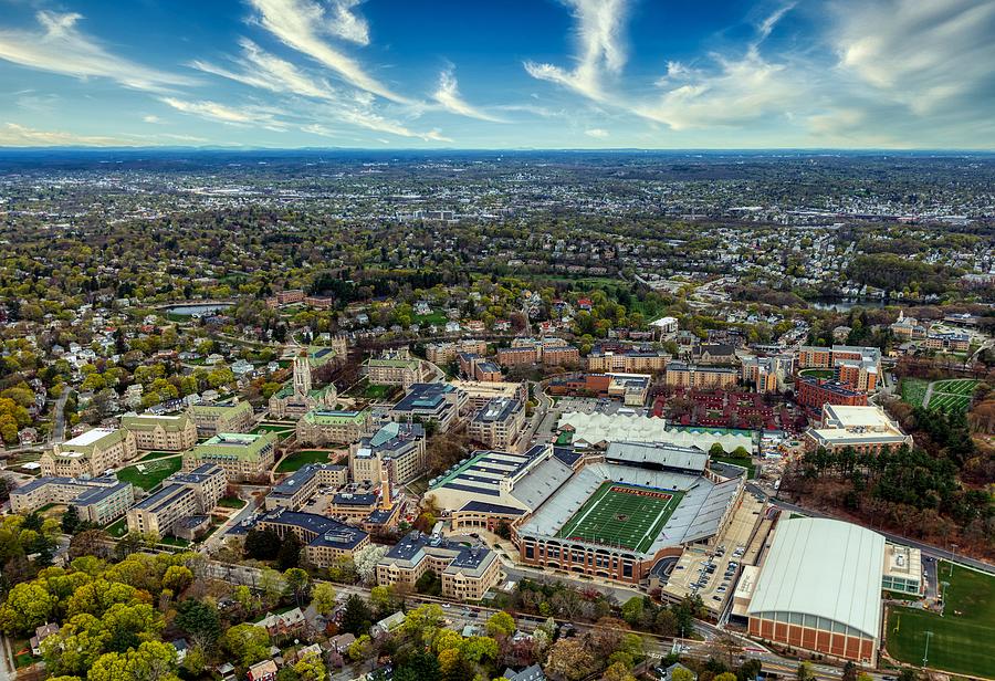 Aerial View Of Boston College Campus Photograph by Mountain Dreams ...