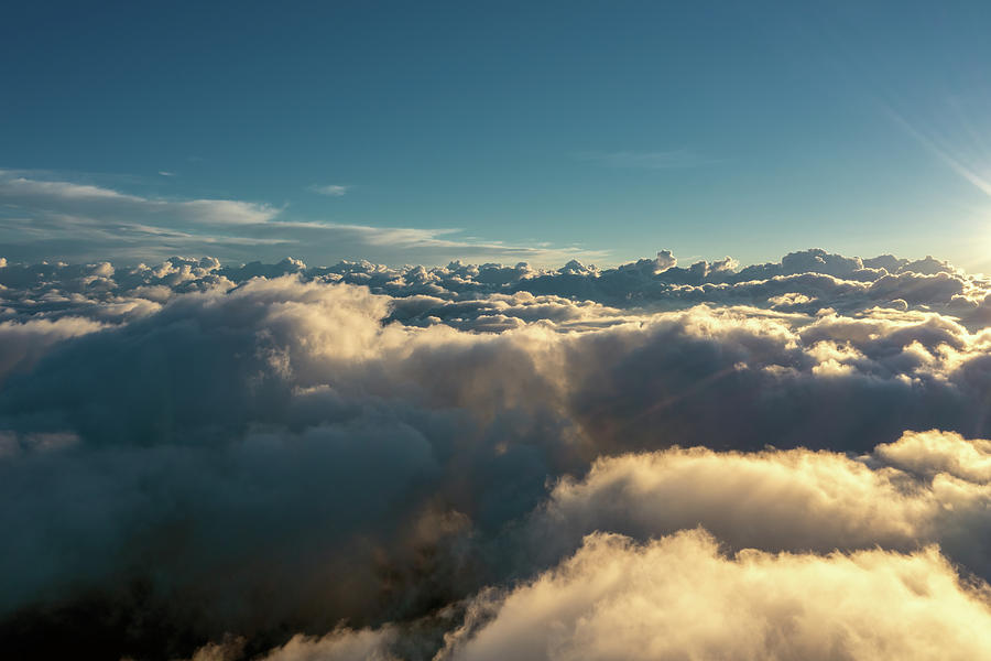 Aerial view of clouds at sunrise Photograph by Mikhail Kokhanchikov