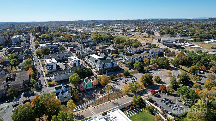 Aerial view of downtown Knoxville Photograph by Ben Schumin - Fine Art ...