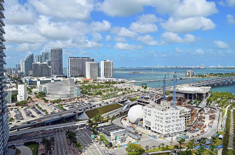 Aerial View Of Downtown Miami Photograph By Richard Pross - Fine Art ...