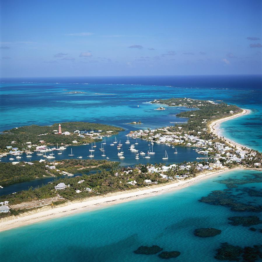 Aerial View of Hopetown in the Bahamas Photograph by Grafton Marshall Smith