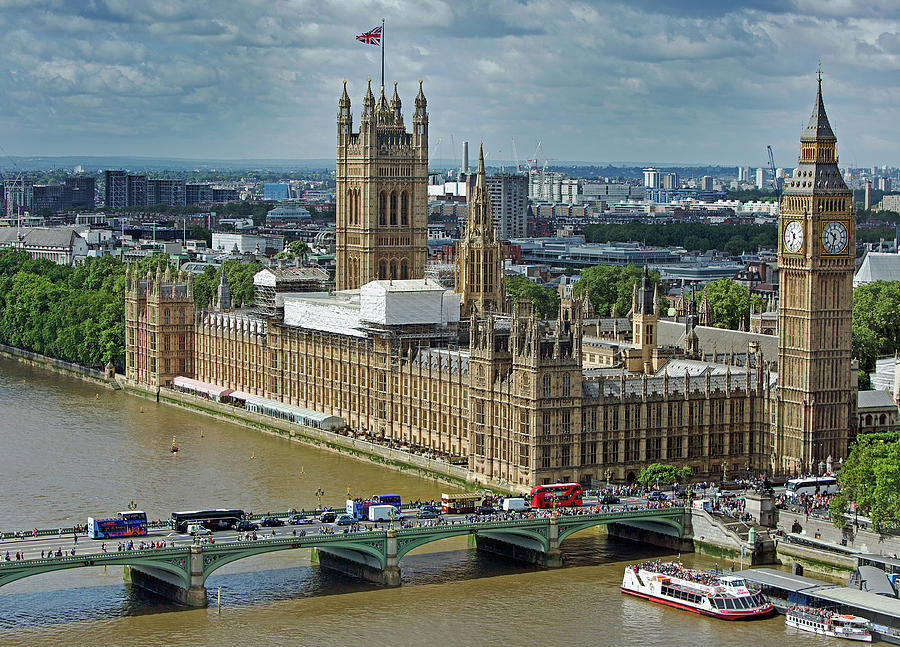 Aerial View Of Houses Of Parliament And Big Ben Photograph By Paula 