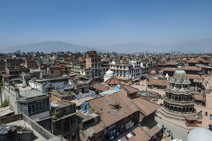 Aerial view of Kathmandu city Photograph by Jacek Kadaj