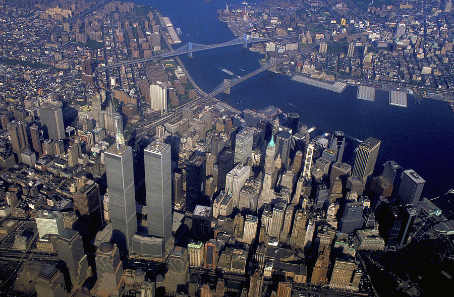 Twin Towers In New York City Photograph