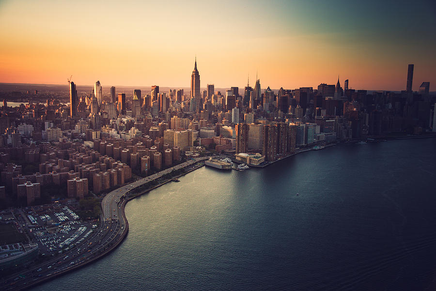 Aerial View Of Manhattan City Photograph by Franckreporter