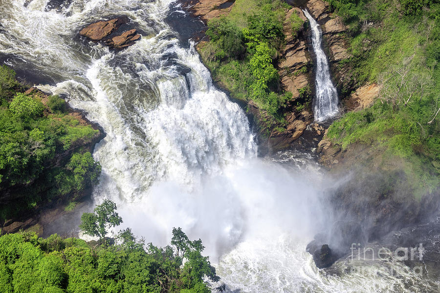 Aerial view of Murchison Falls, a waterfall between Lake Kyoga a Photograph by Jane Rix