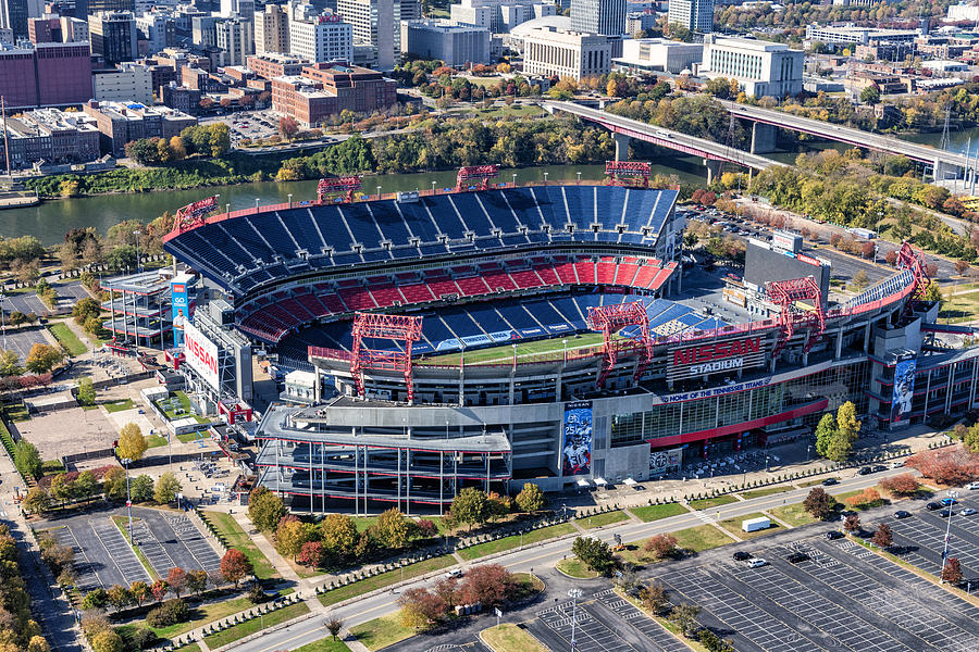 Aerial View of Nissan Stadium in Nashville Photograph by Art Wager