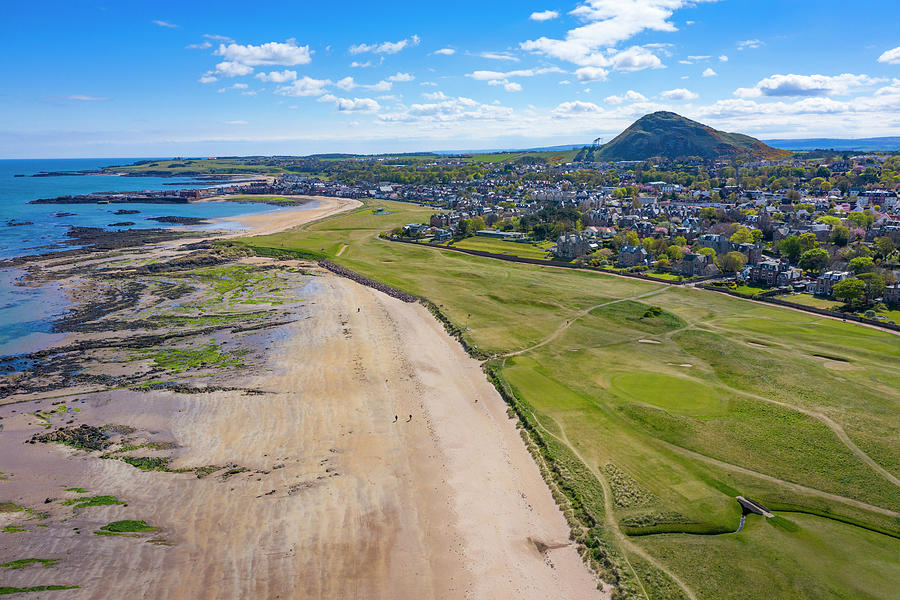 Aerial View Of North Berwick Golf Course, Scotland Photograph By Iain ...