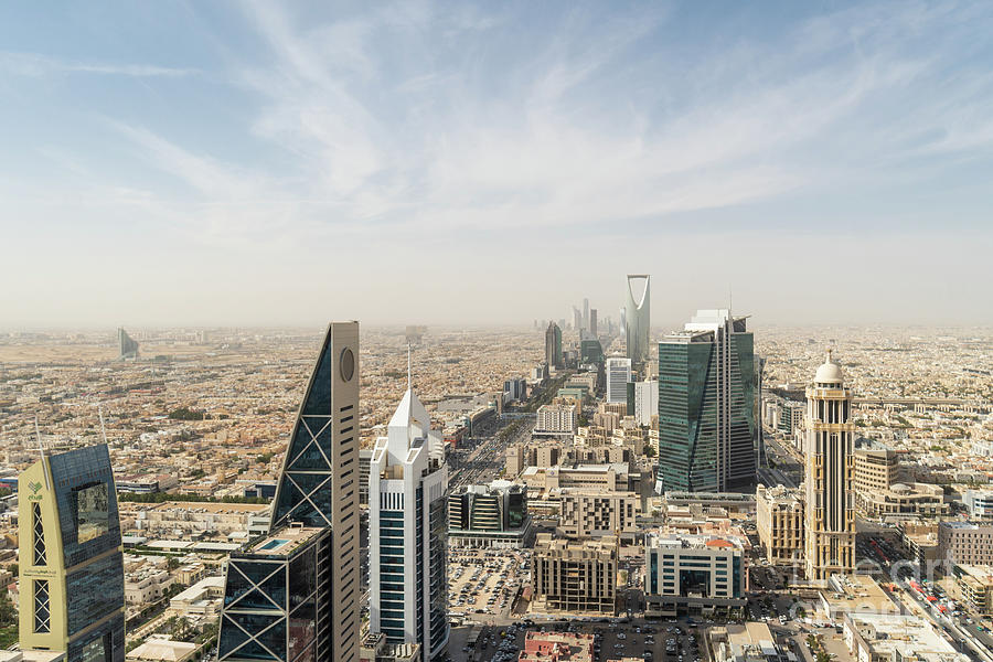 Aerial view of Riyadh, Saudi capital city Photograph by Didier Marti ...