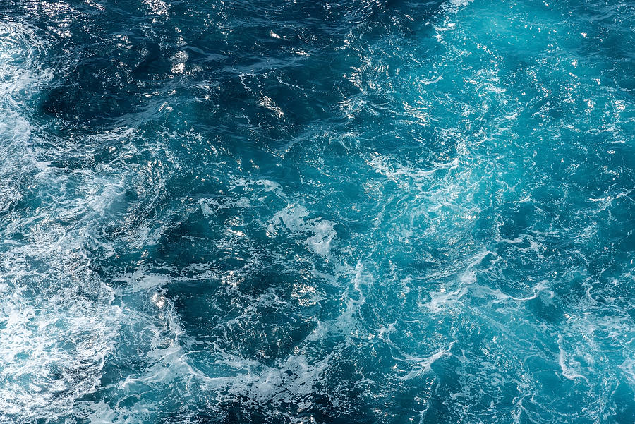 Aerial View of Rough Sea Waves Photograph by Nora Carol Photography