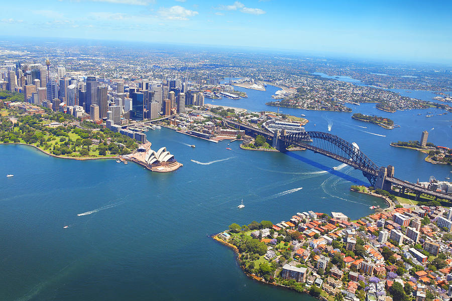 Aerial view of Sydney Photograph by Narvikk
