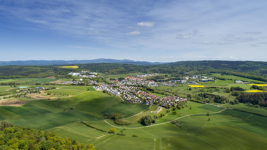 Aerial view of Taunusstein, Germany Photograph by Ollo