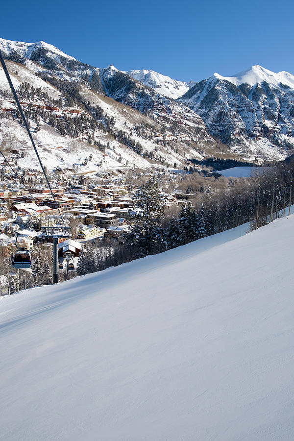 Aerial view of Telluride Photograph by David L Moore