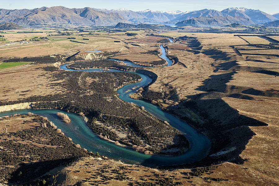 Aerial View Of The Clutha River, New Zealand Photograph by Simonbradfield