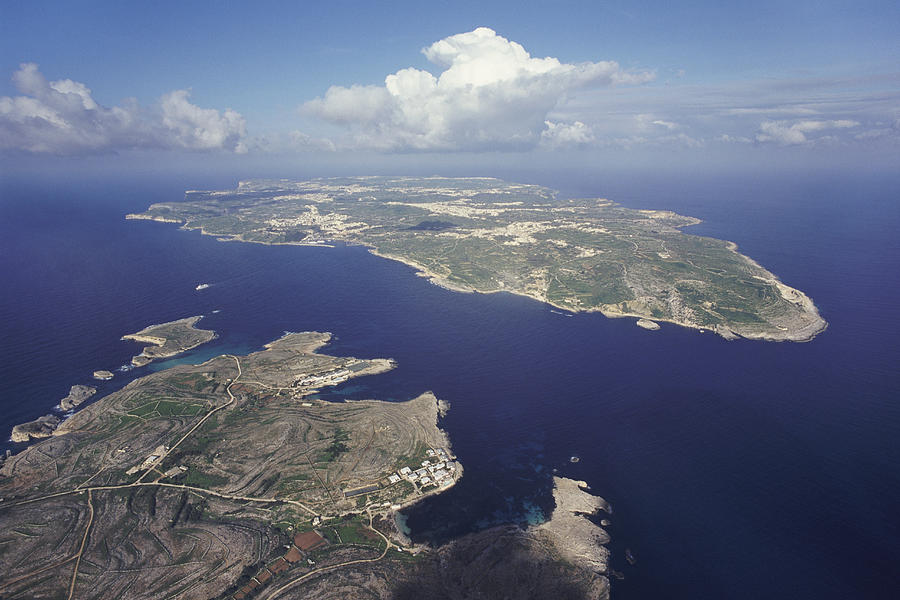 Aerial View of the Islands of Gozo and Comino, Malta Photograph by B2M Productions