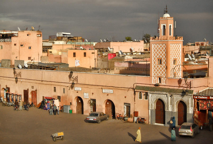 Aerial view of the Jemaa el-Fnaa square in Marrakech, Morocco Photograph by Photo by Victor Ovies Arenas