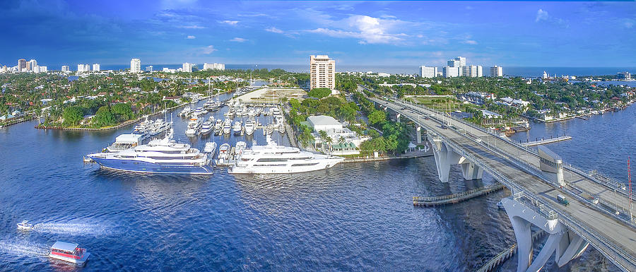 Aerial View of the Pier 66 Marina Photograph by Mark Andrew Thomas