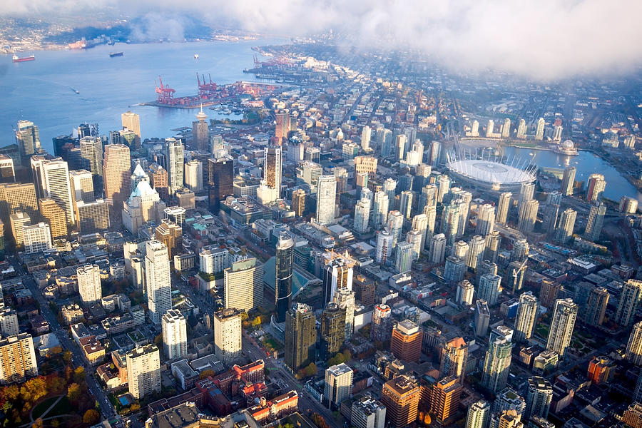Aerial View of Vancouver Downtown Photograph by MaxBaumann