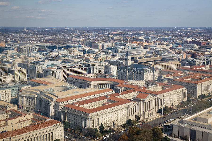 Aerial view of Washington DC Photograph by Lingbeek