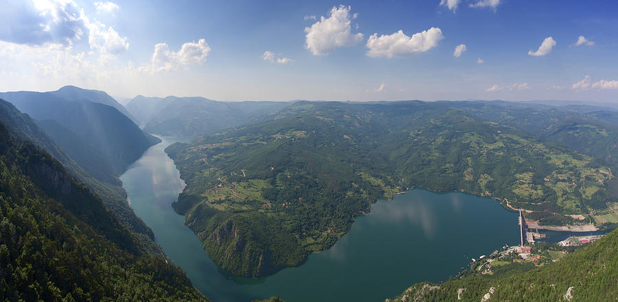 Aerial view on Drina river in Tara Park  Photograph by Mikhail Kokhanchikov