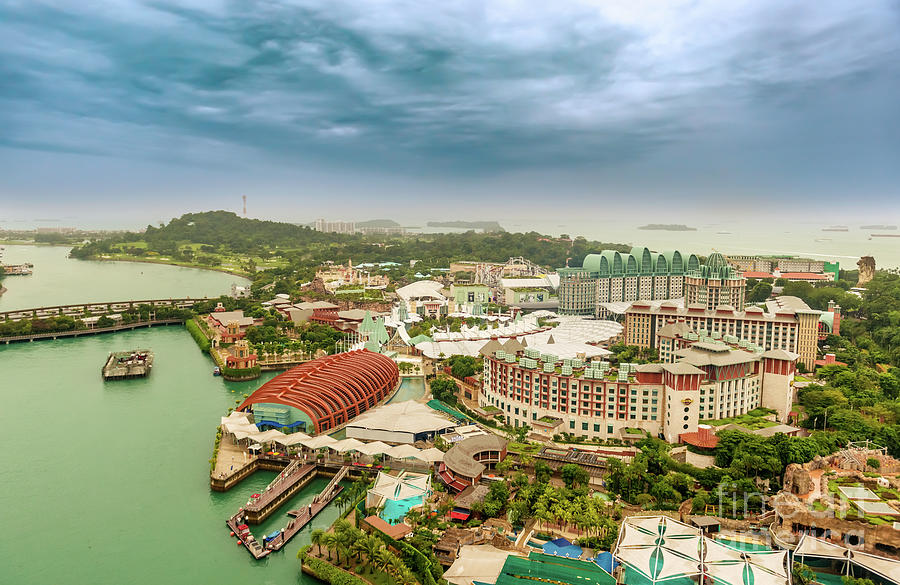 Aerial view on Sentosa island in Singapore. Photograph by Marek ...