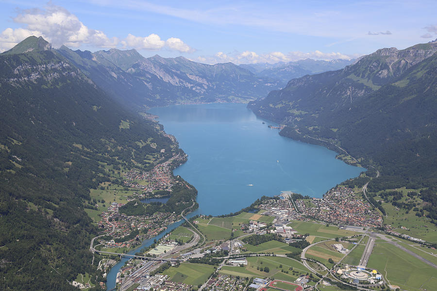 Aerial view over Swiss Alps, Interlaken Photograph by Ascent Xmedia