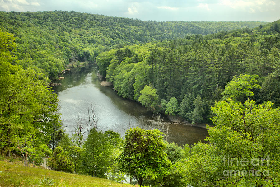 Aerial View Over The Clarion River Photograph by Adam Jewell