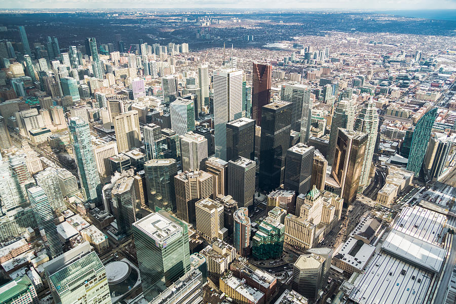 Aerial View over Toronto Photograph by Gfed