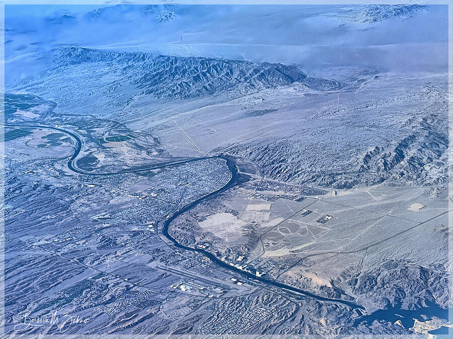 Mountain Photograph - Aerial View Southwest USA by Barbara Zahno