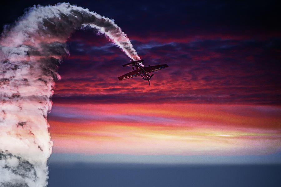 Aerobatic At Sunset Photograph by Jerry Cowart