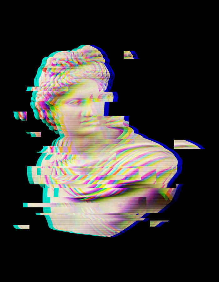 Aesthetic Apollo Glitched and Focused Digital Art by Justin Driver