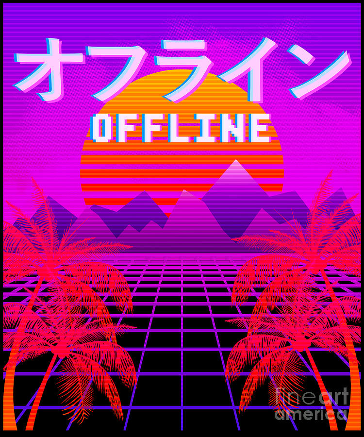 Aesthetic Offline Vaporwave Anime EDM Japanese Digital Art by The ...