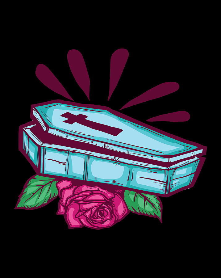 Aesthetic Pastel Goth Witchy Coffin Goth Digital Art by Luke Henry