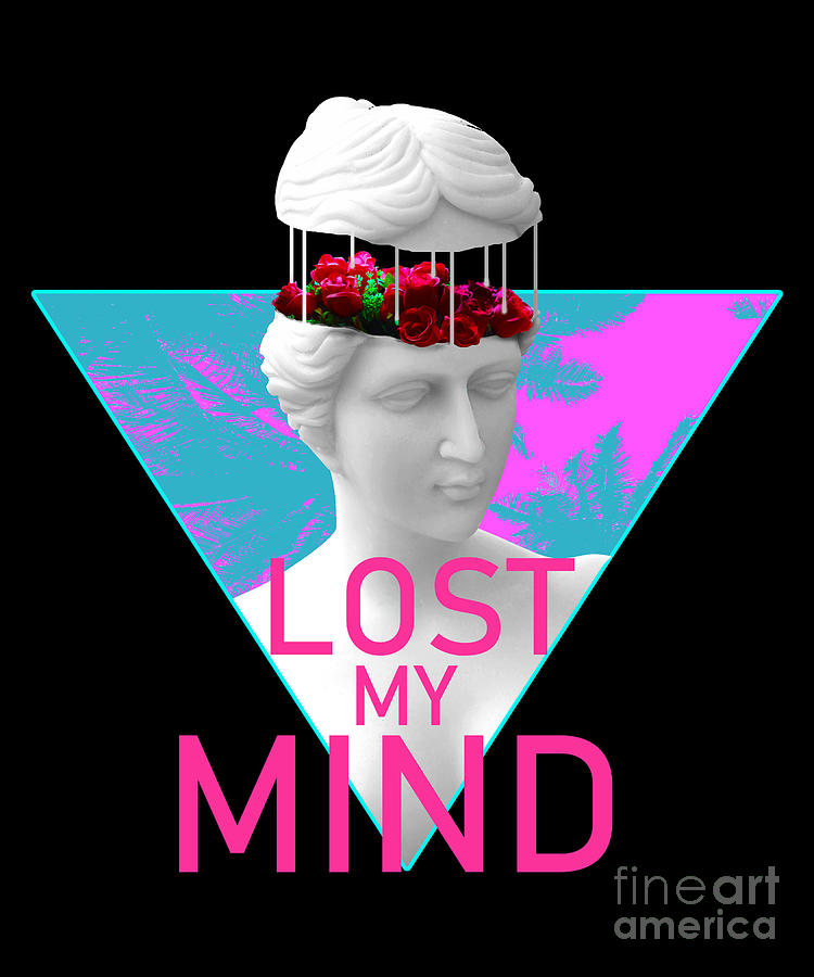 Aesthetic Vaporwave Greek Venus With Roses Lost My Mind Design Digital Art By Dc Designs Suamaceir 